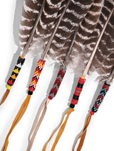 Sacred Prayer Feather - Beaded Wrap 2 | si0522-Fire