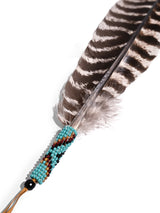 Sacred Prayer Feather - Beaded Wrap 1 | si0522-Turquoise