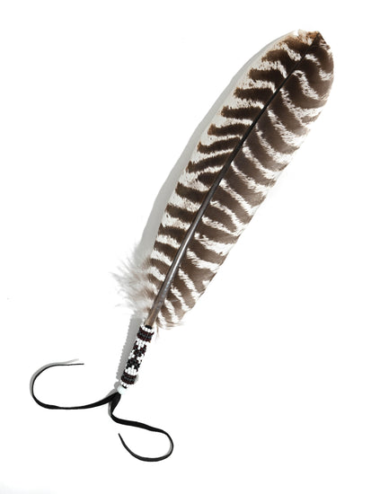 Sacred Prayer Feather - Beaded Wrap 2 | si0522-Mystic