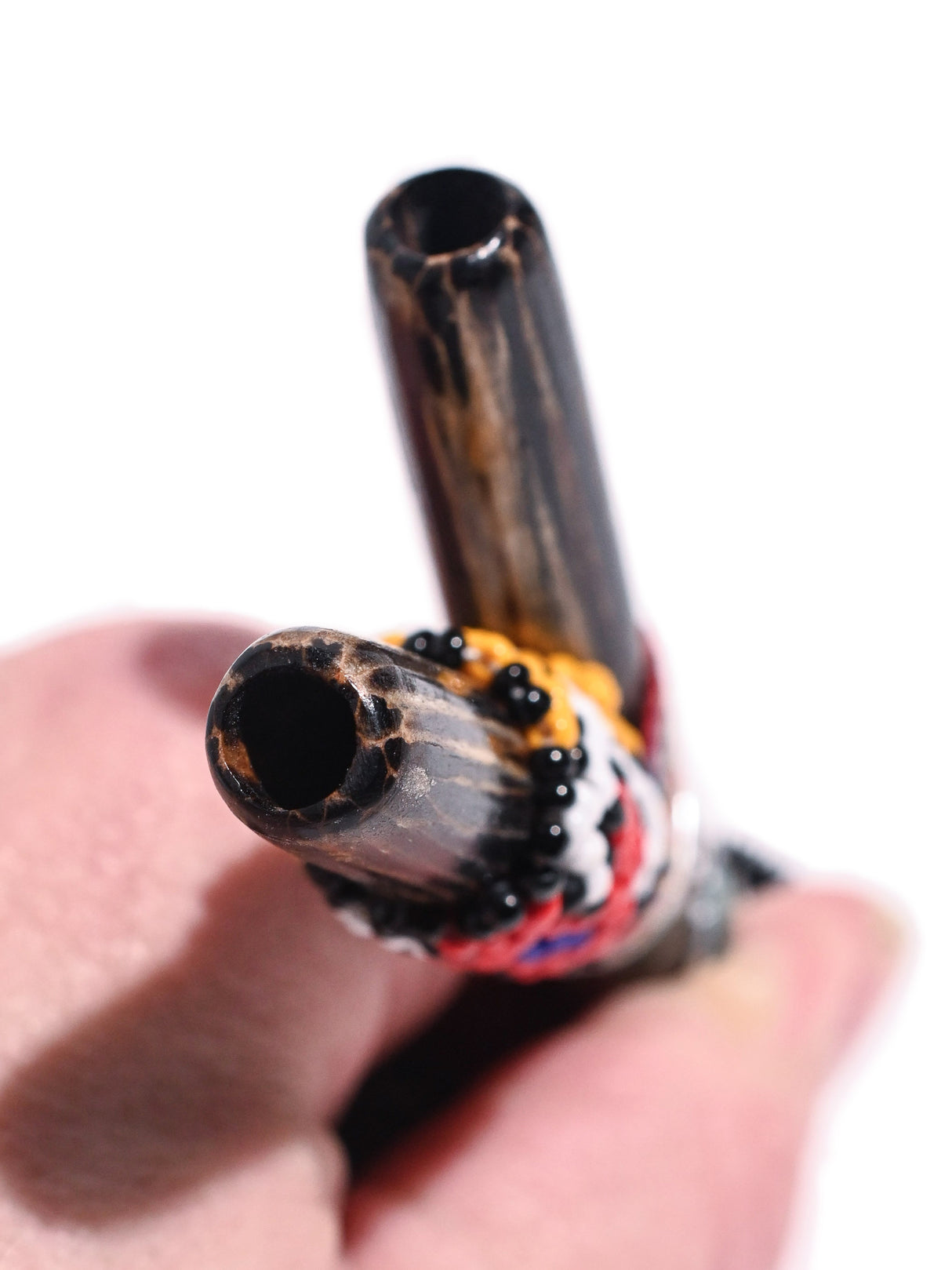Kuripe Pipe with Stone Inlay Chonta 2 | si0525