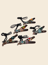 Eagle Kuripe Pipe with Stone Inlay