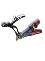 Kuripe Pipe with Stone Inlay Palo Sangre | si0526