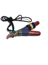 Kuripe Pipe with Stone Inlay Palo Sangre 1 | si0526