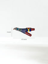 Kuripe Pipe with Stone Inlay Palo Sangre Dimension | si0526
