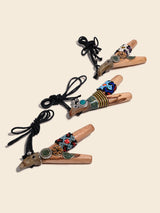 Eagle Kuripe Pipe with Stone Inlay