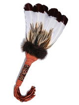 Sacred Prayer Feather Fan with Beaded Handle