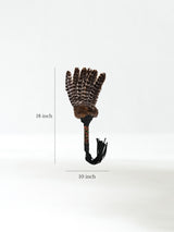 Sacred Prayer Feather Fan with Beaded Handle Dimension | si0572-Green
