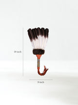 Sacred Prayer Feather Fan with Beaded Handle - Sienna - Brown Tipped Feathers 2 | si0572-Sienna-Brown