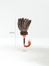Sacred Prayer Feather Fan with Beaded Handle Dimension | si0572-Sienna-Barred