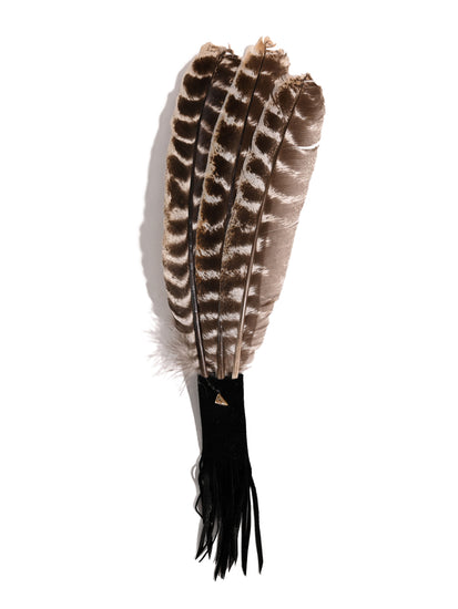 Medicine Man Prayer Fan | si0575-Black