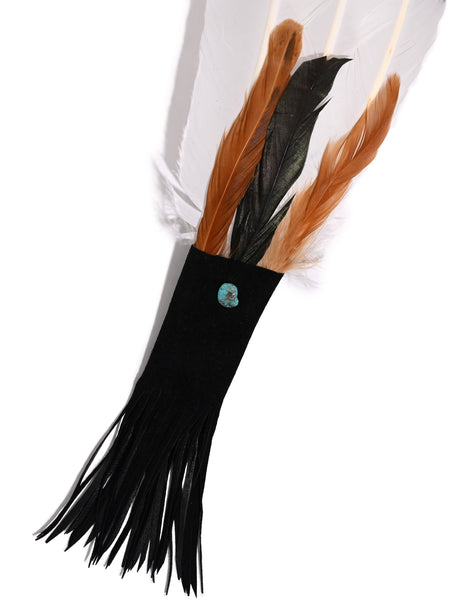 Medicine Man Prayer Fan | si0575-Black