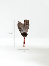 Spirit Prayer Fan with Bone Handle - Brown Dimension | si0578-Brown