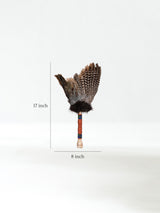 Spirit Prayer Fan with Bone Handle - Brown Dimension | si0578-Brown