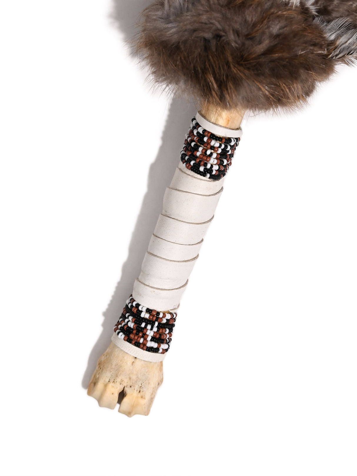 Spirit Prayer Fan with Bone Handle - Cream 1 | si0578-Cream