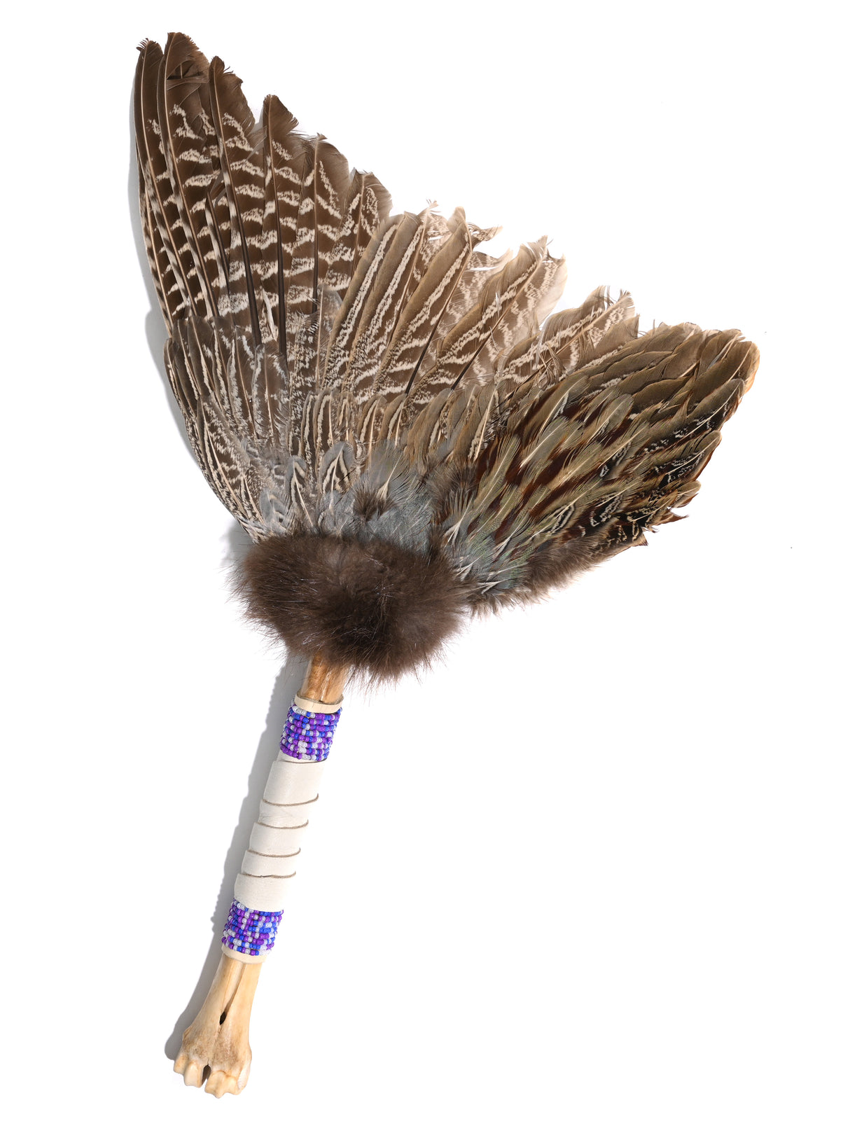 Spirit Prayer Fan with Bone Handle