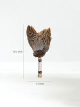 Spirit Prayer Fan with Bone Handle - Cream 2 | si0578-Cream