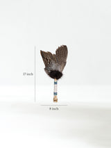 Spirit Prayer Fan with Bone Handle - Cream Dimension | si0578-Cream