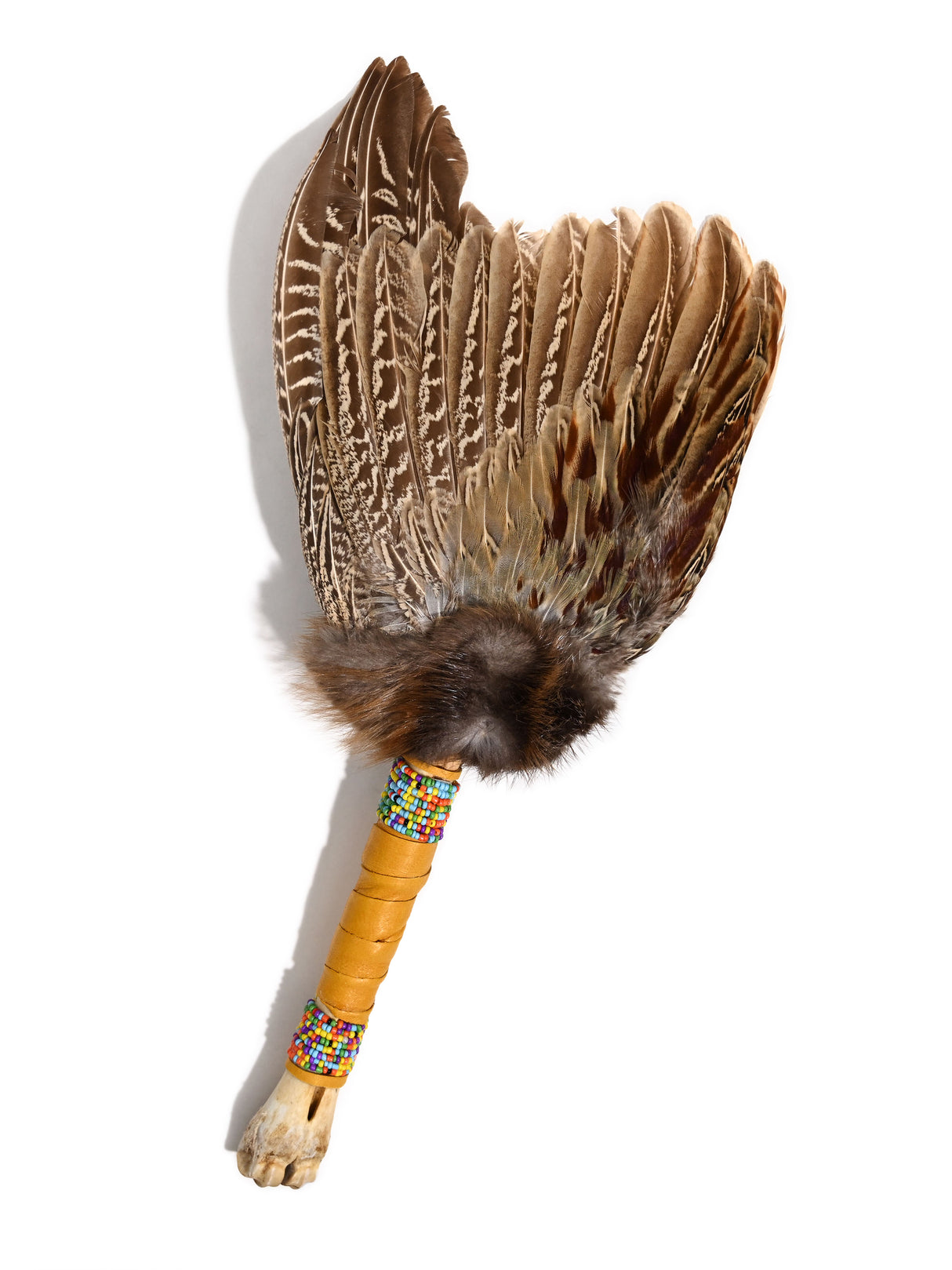Spirit Prayer Fan with Bone Handle
