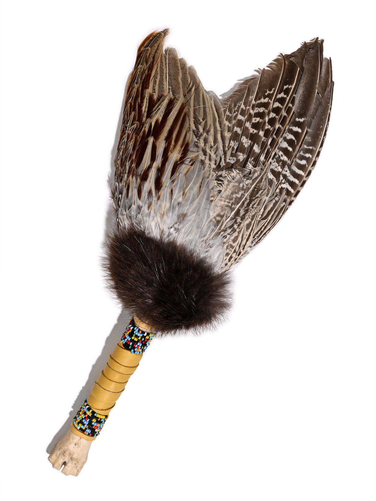 Spirit Prayer Fan with Bone Handle