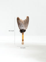 Spirit Prayer Fan with Bone Handle Dimension | si0578-Gold