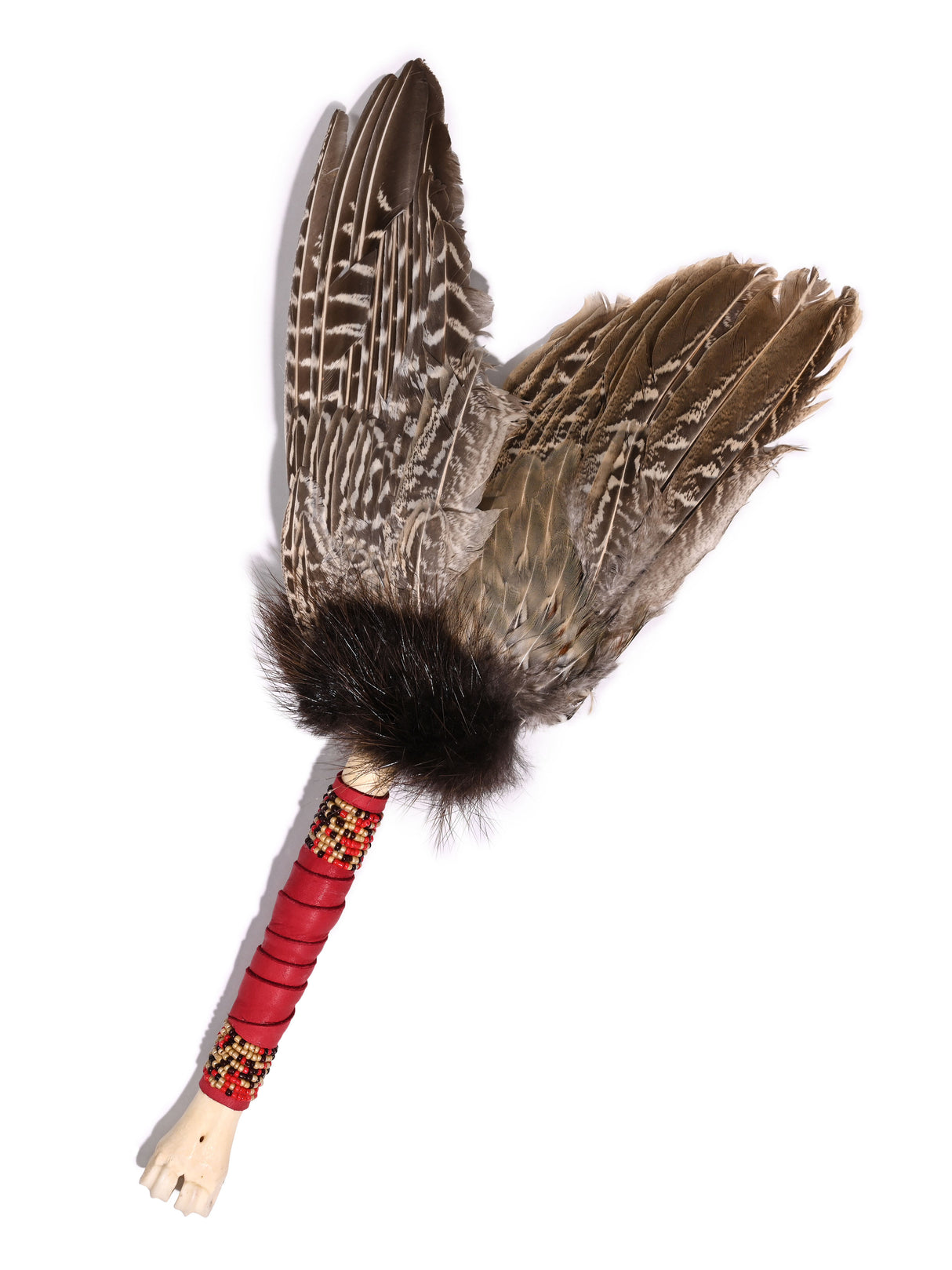 Spirit Prayer Fan with Bone Handle