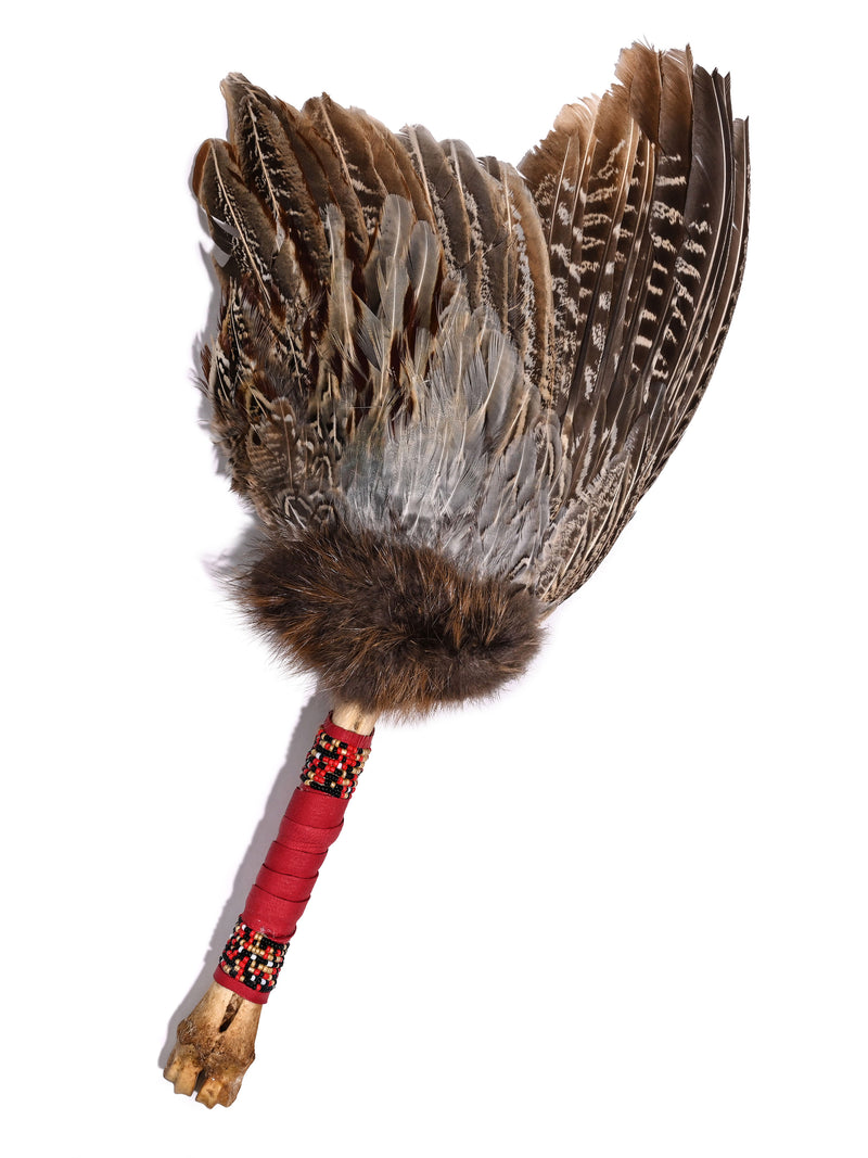 Spirit Prayer Fan with Bone Handle