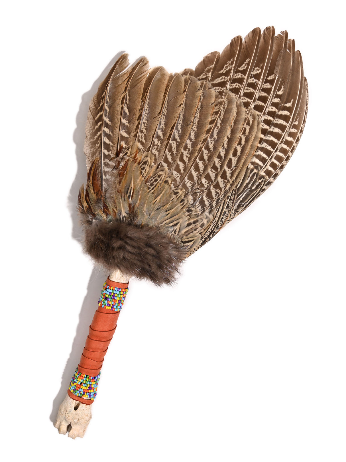 Spirit Prayer Fan with Bone Handle