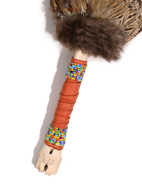 Spirit Prayer Fan with Bone Handle - Sienna 1 | si0578-Sienna