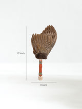 Spirit Prayer Fan with Bone Handle - Sienna 2 | si0578-Sienna