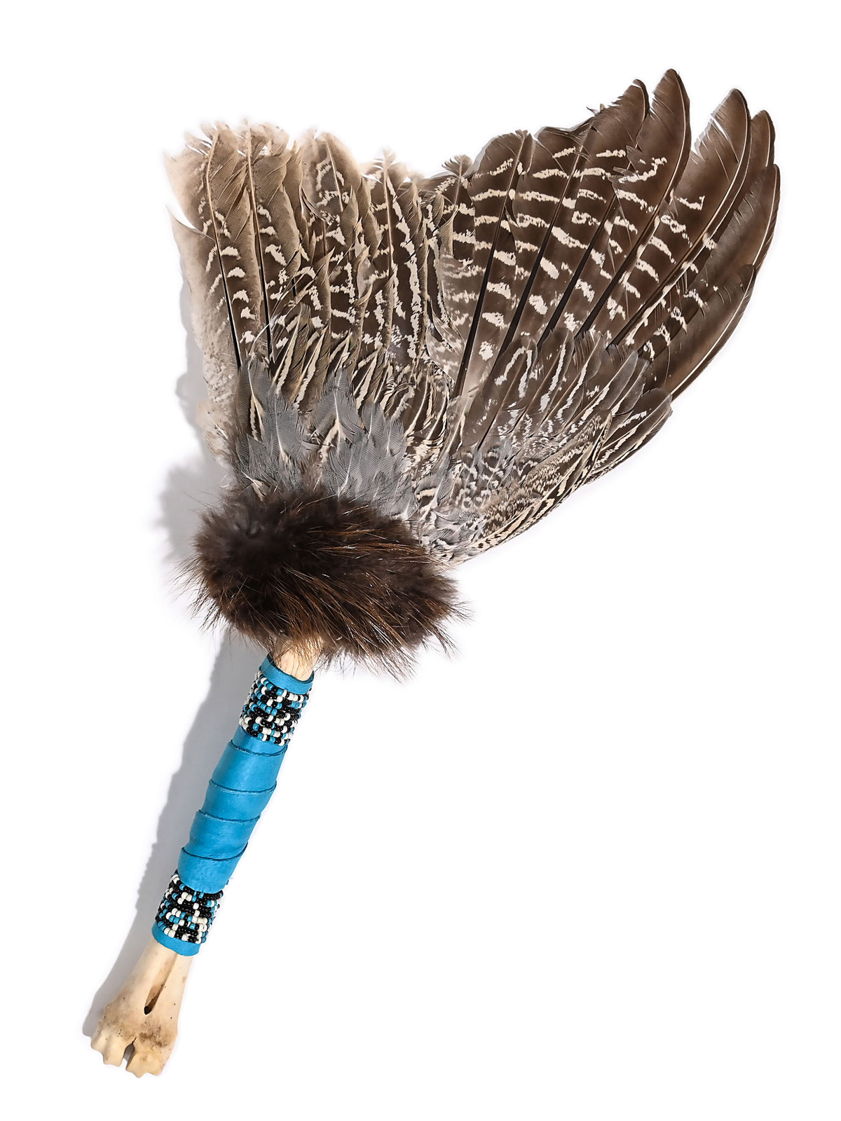 Spirit Prayer Fan with Bone Handle