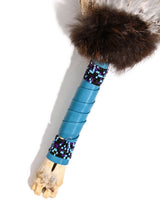Spirit Prayer Fan with Bone Handle - Teal 1 | si0578-Teal