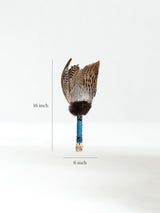 Spirit Prayer Fan with Bone Handle - Teal Dimension | si0578-Teal