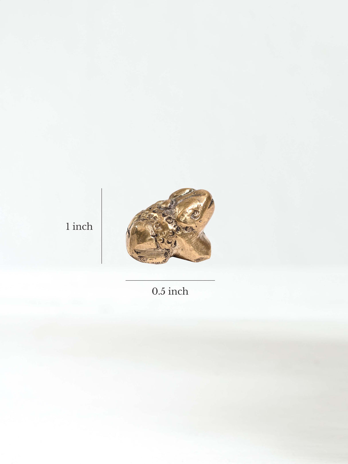 Andean Frog of Abundance – Brass Figurine Dimension | si0629