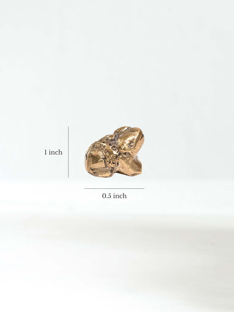 Andean Frog of Abundance – Brass Figurine Dimension | si0629