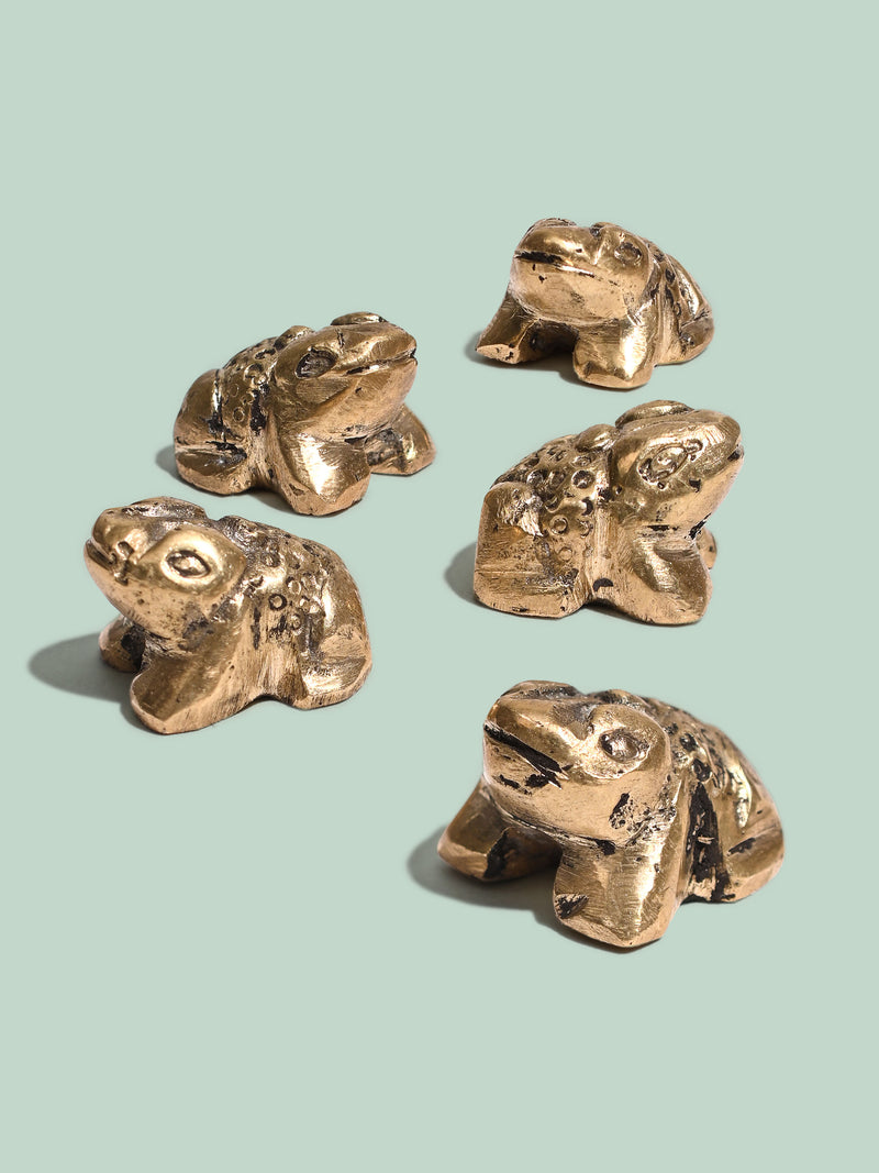Andean Frog of Abundance – Brass Figurine
