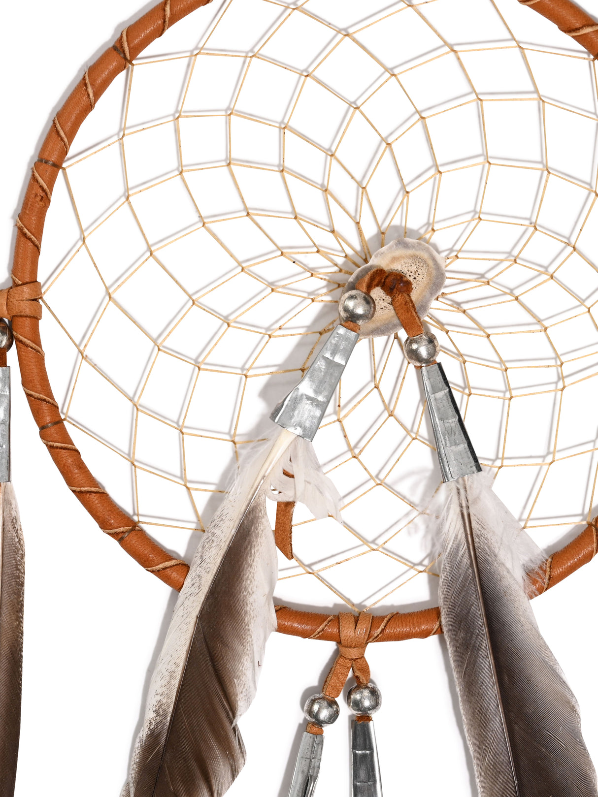 6" Bone Charm Dreamcatcher | si0376-Tan