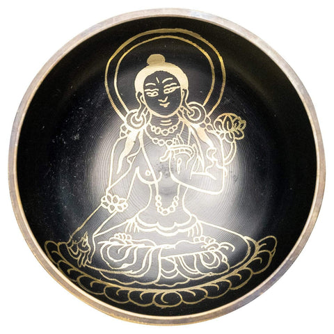 2nds/Discounted: Green Tara Singing Bowl Gift Set - 4.5 inch