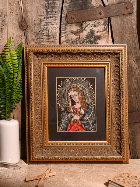 Vintage 'Madonna' Cuzco School Painting | sipc01