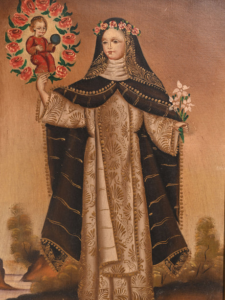 Vintage St. Rose of Lima Cuzco School Painting 2 | sipc02