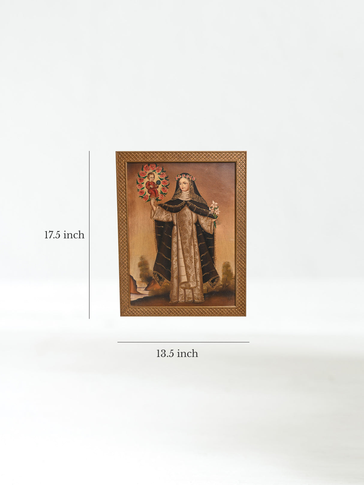 Vintage St. Rose of Lima Cuzco School Painting Dimension | sipc02