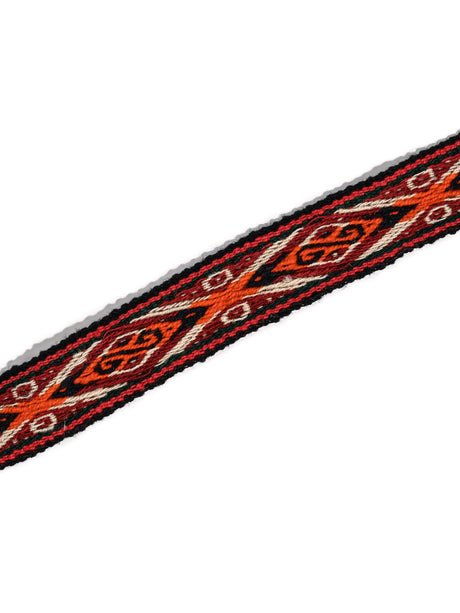Chincheros Handwoven Chumpi Belt 1 | tx0053-Burgundy-Orange