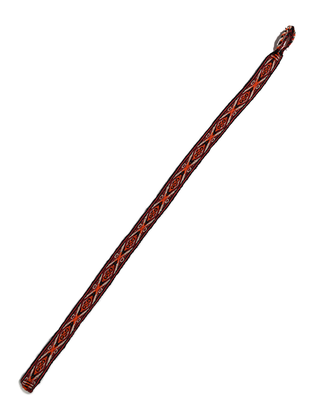 Chincheros Handwoven Chumpi Belt | tx0053-Burgundy-Orange