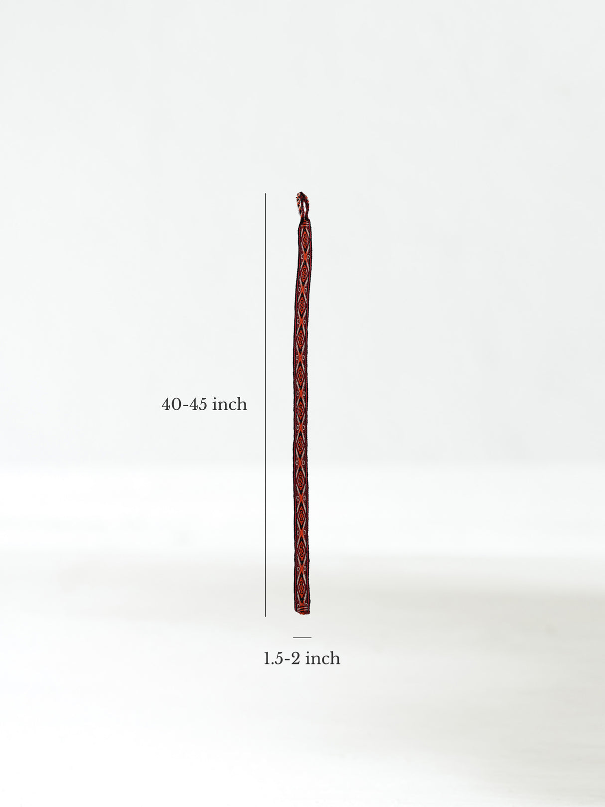 Chincheros Handwoven Chumpi Belt Dimension | tx0053-Burgundy-Orange