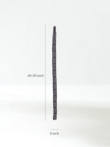 Chincheros Handwoven Chumpi Belt Dimension  | tx0053-Black Berry