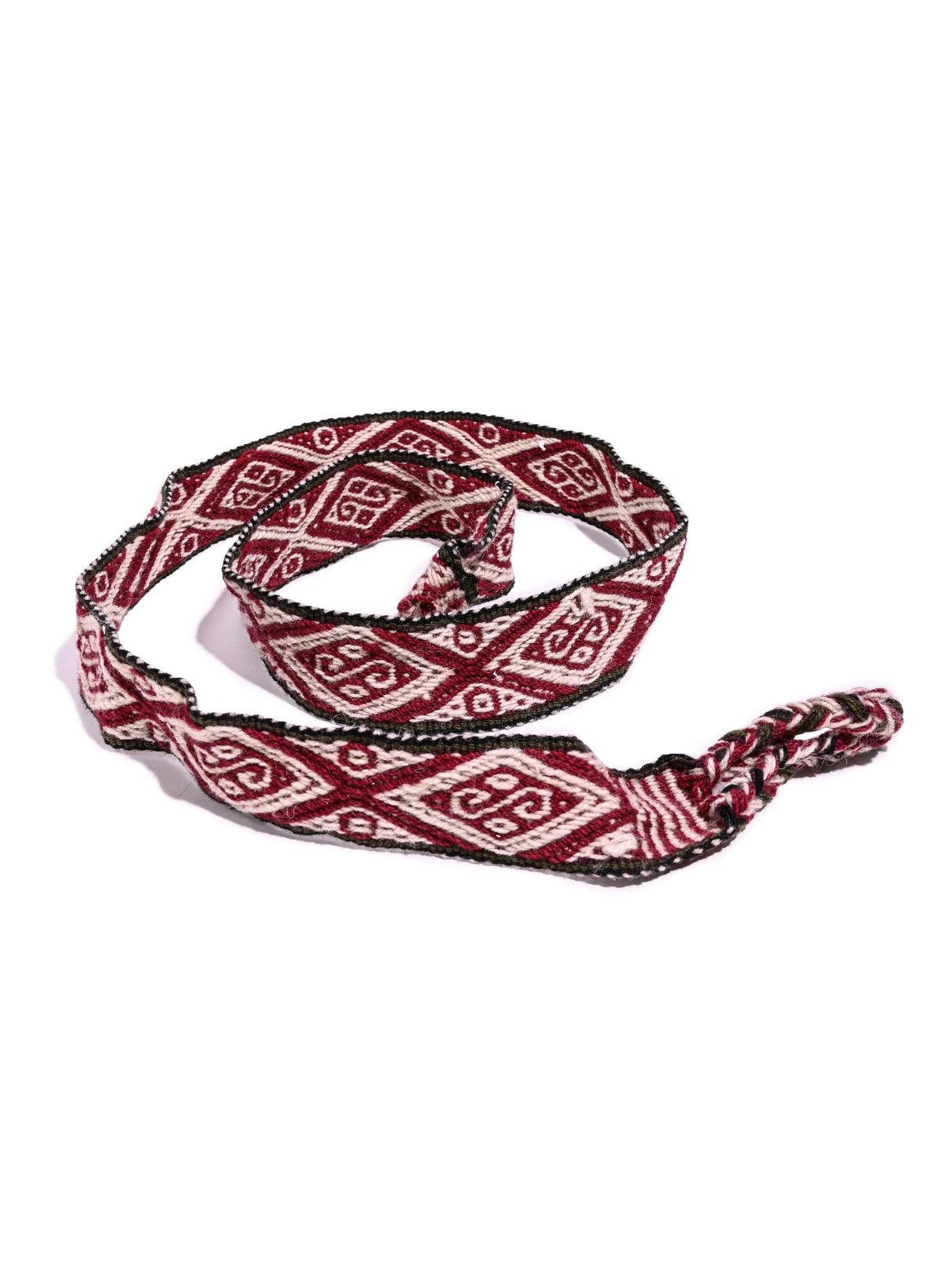 Chincheros Handwoven Chumpi Belt | tx0053-Rojo-Brown