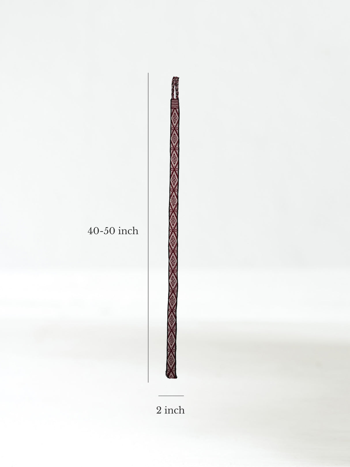 Chincheros Handwoven Chumpi Belt Dimension | tx0053-Rojo-Brown