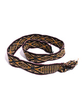 Chincheros Handwoven Chumpi Belt  | tx0053-Sienna Black