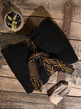 Chincheros Handwoven Chumpi Belt LS | tx0053-Sienna Black