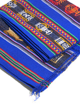 Peruvian Woven Throw - Blue 1 |  tx0080