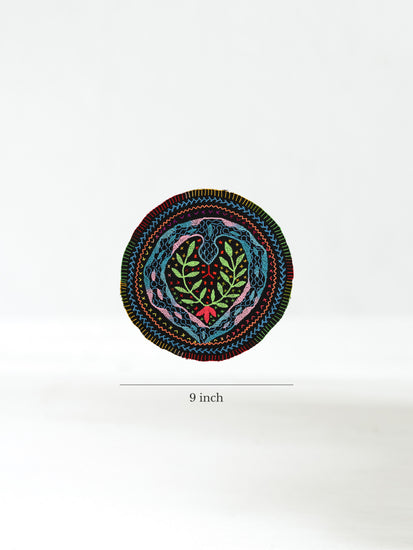 Shipibo Embroidery Cloth - Round Dimension | tx0088